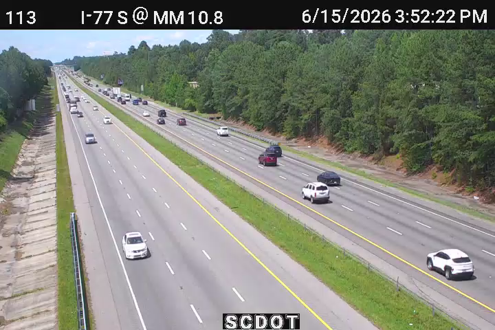 Columbia: I-77 S @ MM 10.8
