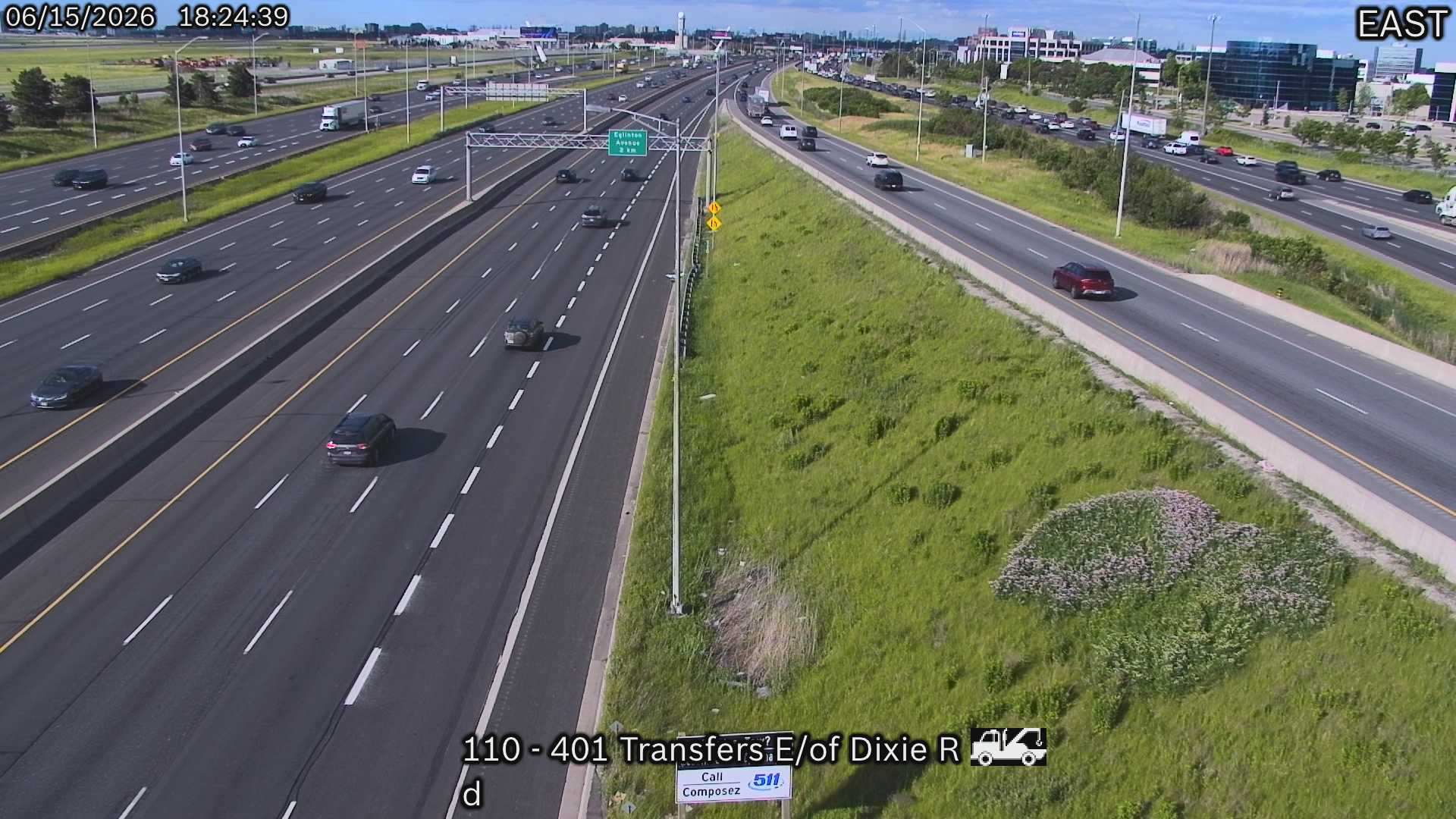 Mississauga: Highway 401 near Transfer (East of Dixie)